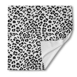 White Leopard Print Silk Bandana