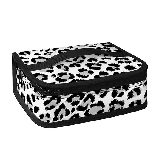 White Leopard Print Small Lunch Bag