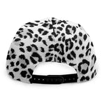White Leopard Print Snapback Cap