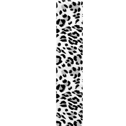 White Leopard Print Table Runner