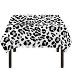 White Leopard Print Tablecloth