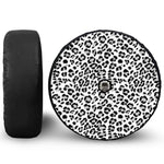 White Leopard Print Tire Cover With Camera Hole