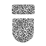 White Leopard Print Toilet Lid And Tank Cover Set