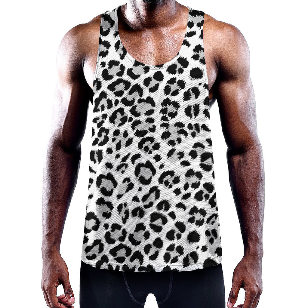 White Leopard Print Training Tank Top
