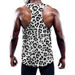 White Leopard Print Training Tank Top