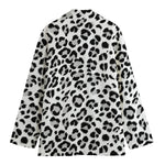 White Leopard Print Women's Blazer