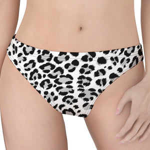 White Leopard Print Women's Thong