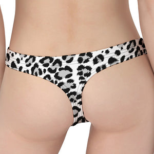 White Leopard Print Women's Thong