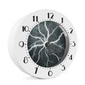 White Lightning Print Alarm Clock