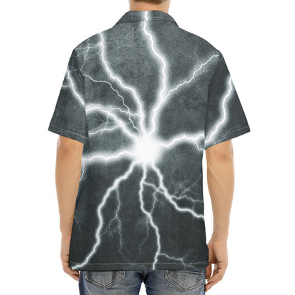 White Lightning Print Aloha Shirt