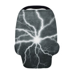 White Lightning Print Baby Seat Cover