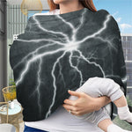White Lightning Print Baby Seat Cover