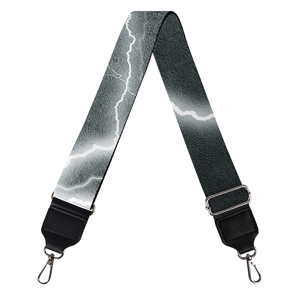 White Lightning Print Bag Strap