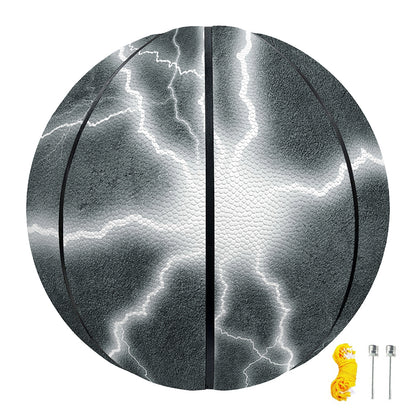White Lightning Print Basketball