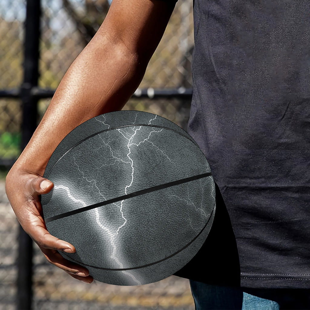 White Lightning Print Basketball