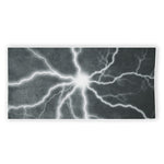 White Lightning Print Beach Towel
