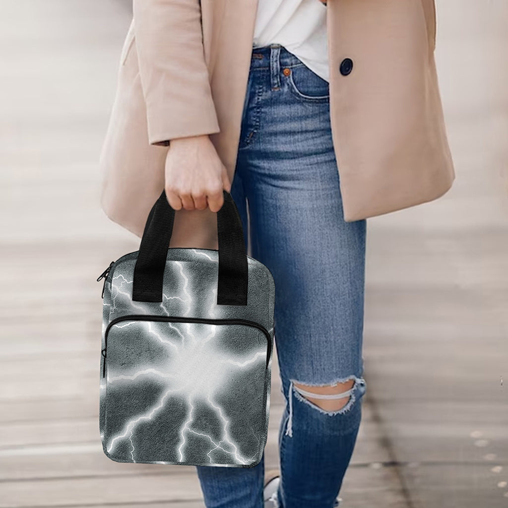 White Lightning Print Bible Tote Bag