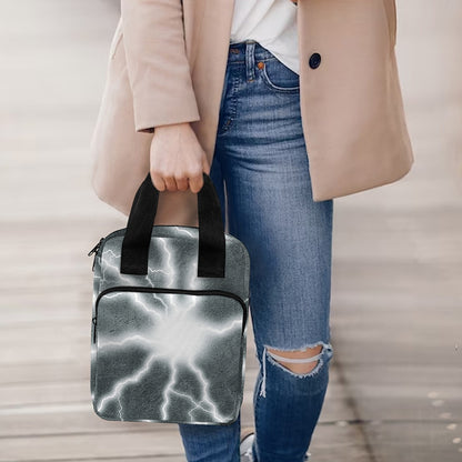 White Lightning Print Bible Tote Bag