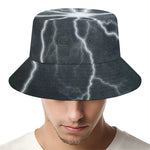 White Lightning Print Bucket Hat