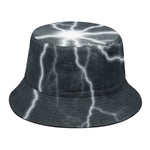 White Lightning Print Bucket Hat