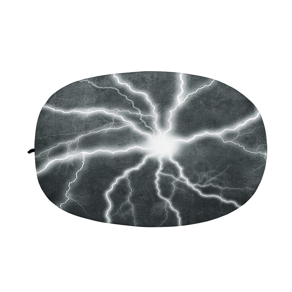 White Lightning Print Car Side Mirror Covers