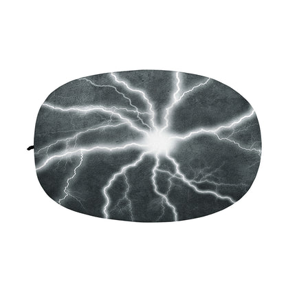 White Lightning Print Car Side Mirror Covers