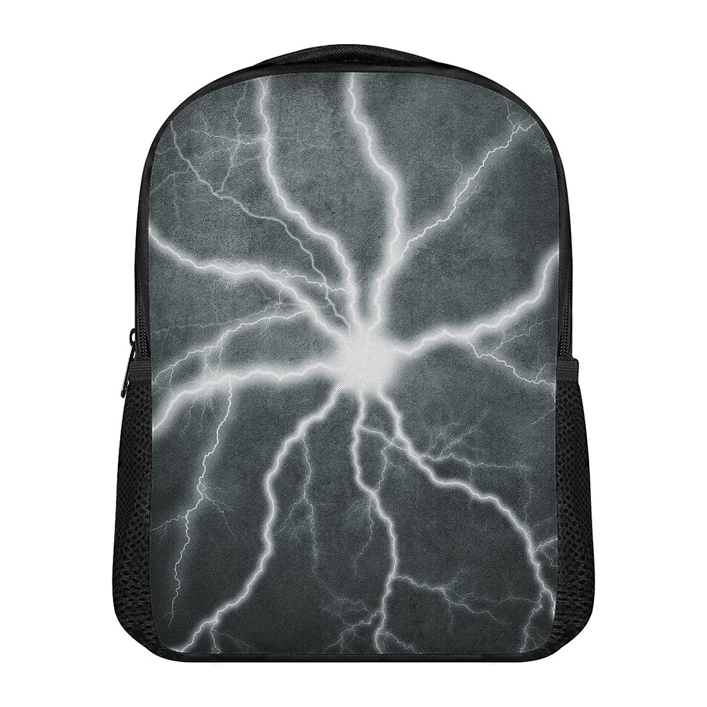 White Lightning Print Casual Backpack