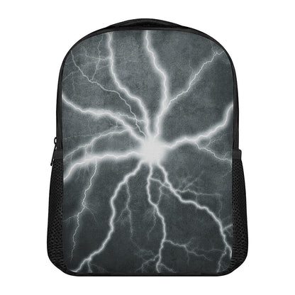 White Lightning Print Casual Backpack