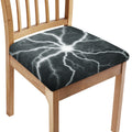 White Lightning Print Chair Cushion Cover