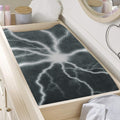 White Lightning Print Changing Pad Cover