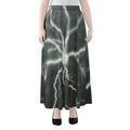 White Lightning Print Chiffon Maxi Skirt