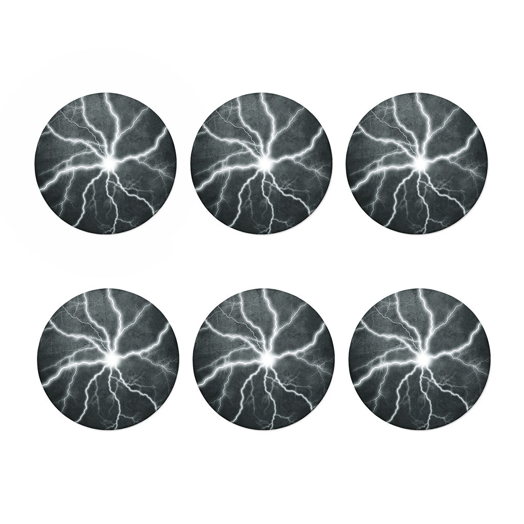 White Lightning Print Coaster Set