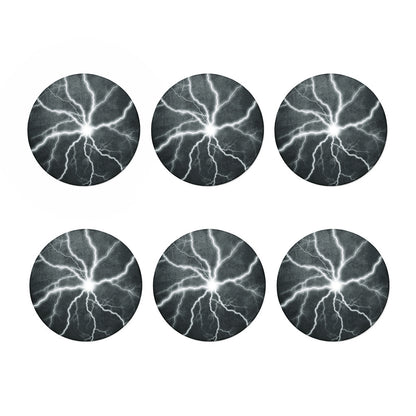 White Lightning Print Coaster Set