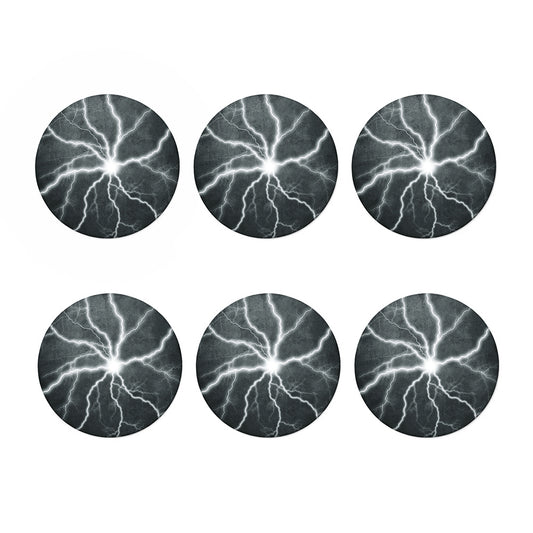 White Lightning Print Coaster Set