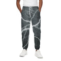 White Lightning Print Cotton Sweatpants