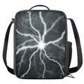White Lightning Print Crossbody Lunch Bag