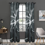 White Lightning Print Curtain