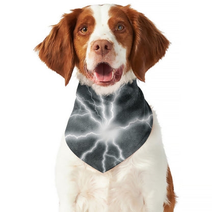 White Lightning Print Dog Bandana