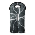 White Lightning Print Double Neoprene Wine Tote