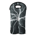 White Lightning Print Double Neoprene Wine Tote