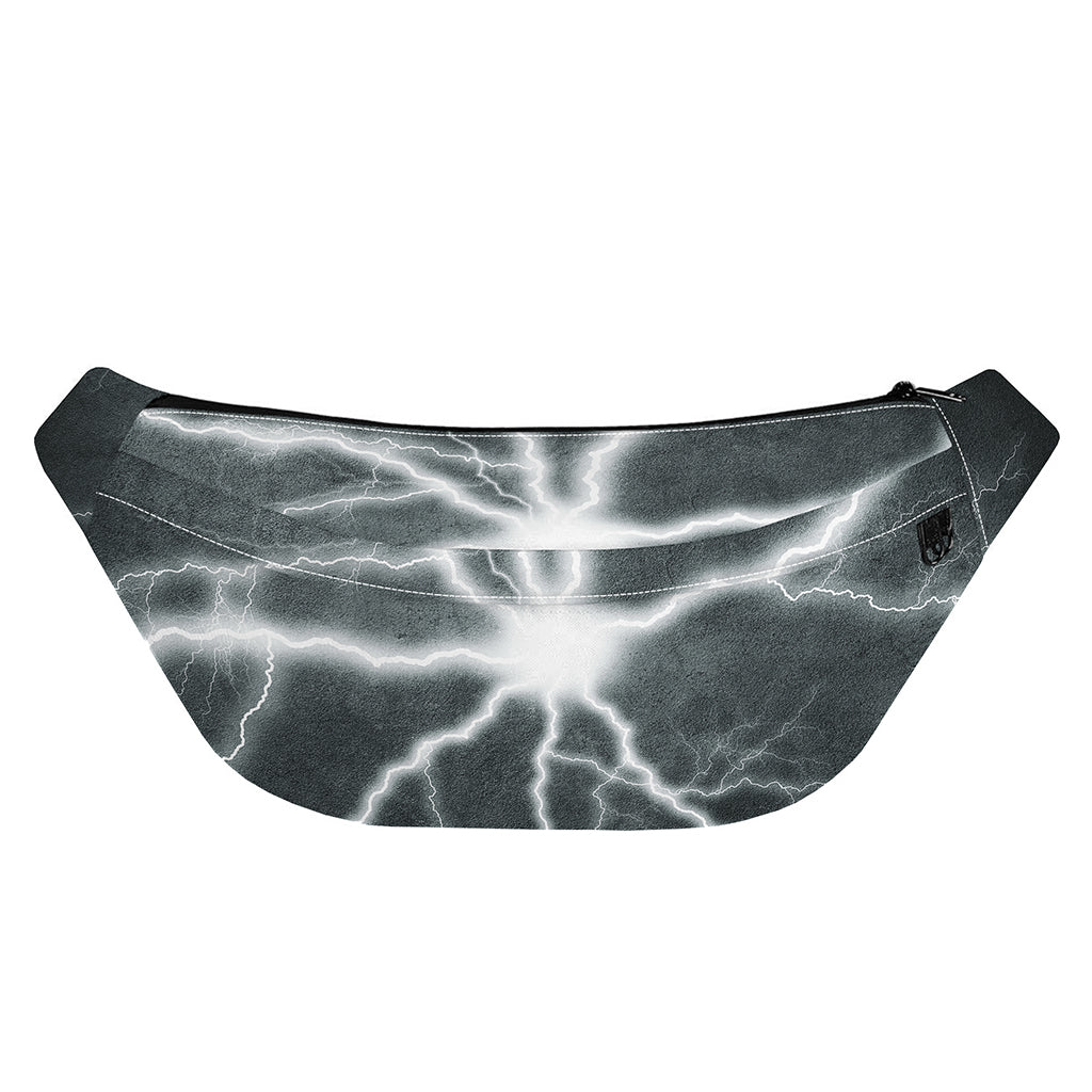 White Lightning Print Fanny Pack
