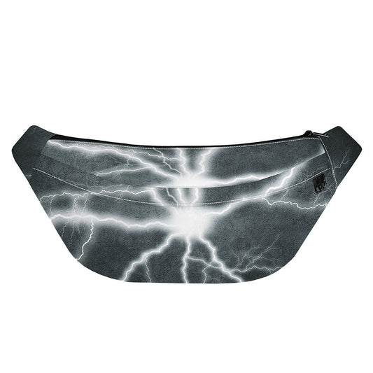 White Lightning Print Fanny Pack