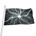White Lightning Print Flag