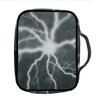White Lightning Print Front Pocket Bible Bag