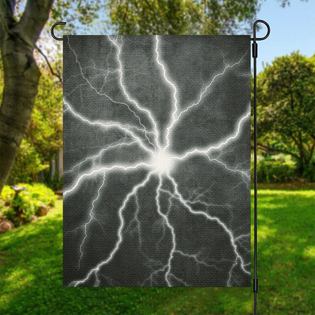 White Lightning Print Garden Flag