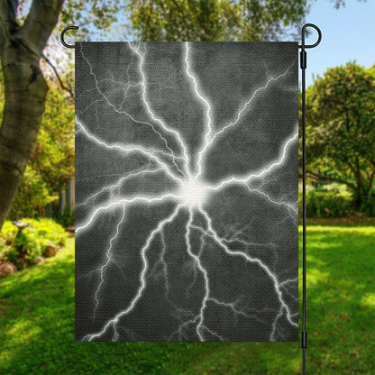 White Lightning Print Garden Flag