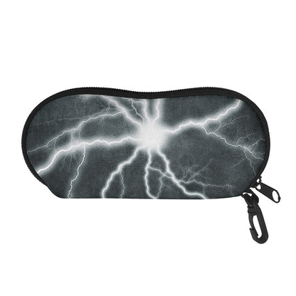 White Lightning Print Glasses Case