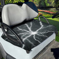 White Lightning Print Golf Cart Seat Cover