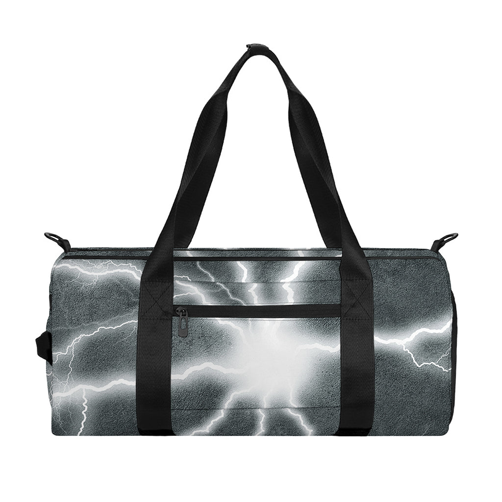 White Lightning Print Gym Bag