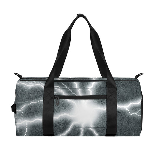 White Lightning Print Gym Bag